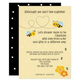 Cant Be Together Baby Shower by Mail Invitation