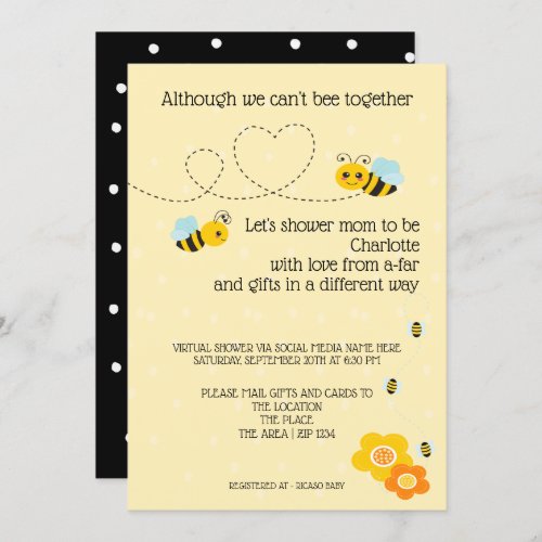 Cant Be Together Baby Shower by Mail Invitation