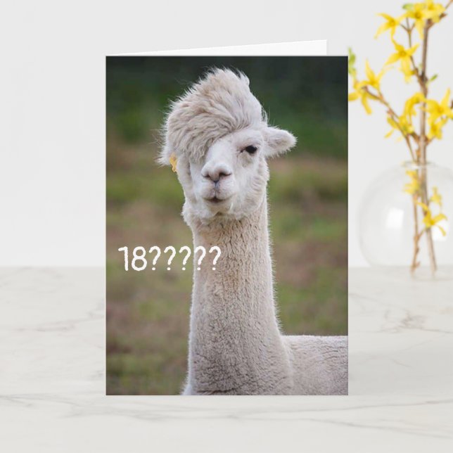 CAN'T BELIEVE YOU ARE CELEBRATING "18th" BIRTHDAY Card (Yellow Flower)