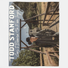 Can't Blame Me For Tryin' Fleece Blanket