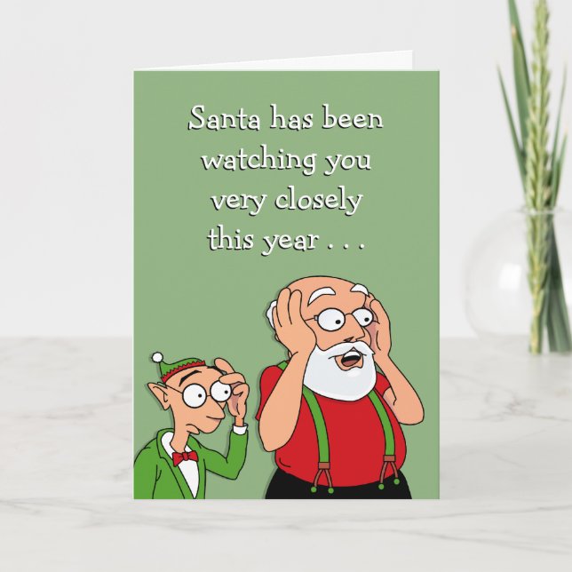 Can't Bribe Santa Holiday Card (Front)