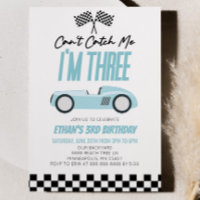 Can't Catch Me Blue Race Car 3rd Birthday Party