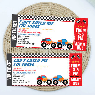 Can't Catch Me I'm Three Third Birthday Invitation