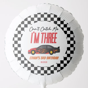 Can't Catch Me Red Race Car 3rd Birthday Party Balloon