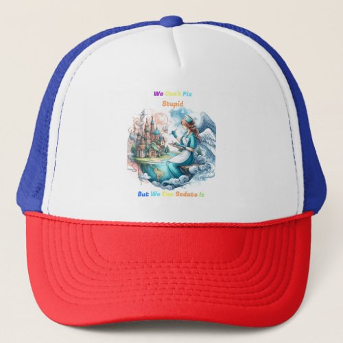 Cant Fix Stupid The Muse of Creativity Trucker Hat