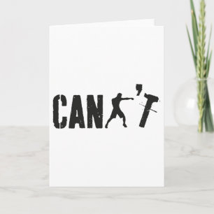 Can't Funny Boxing Coach Boxing Trainer Boxer Play Card