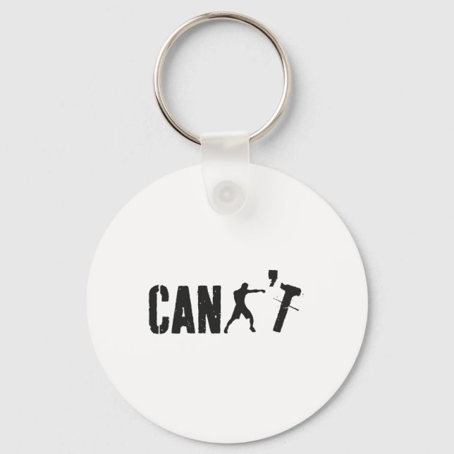 Can't Funny Boxing Coach Boxing Trainer Boxer Play Keychain (Front)