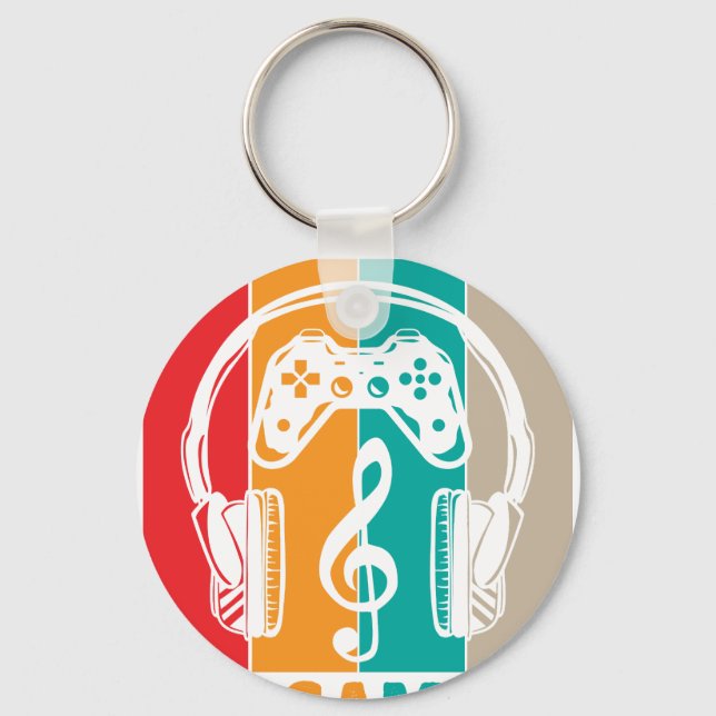 Cant Hear You Im Gaming Keychain (Front)