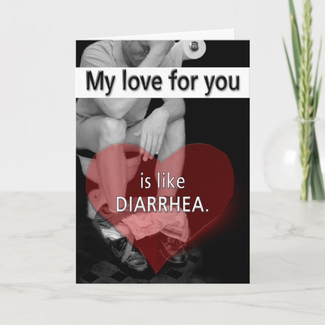 Can't Hold it in Valentine Holiday Card (Front)