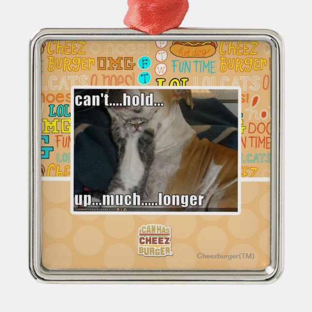 Can't Hold Up Much Longer Metal Ornament (Front)