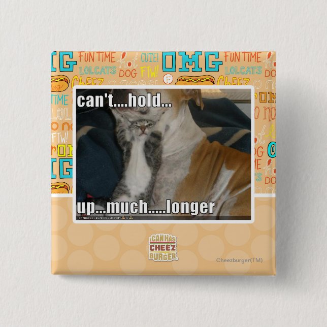 Can't Hold Up Much Longer Pinback Button (Front)