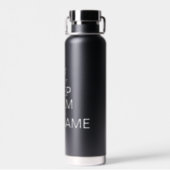 Can't Keep Calm Enter Your Last Name personalize Water Bottle (Back)