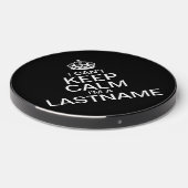 Can't Keep Calm Enter Your Last Name personalize Wireless Charger (Front 2)