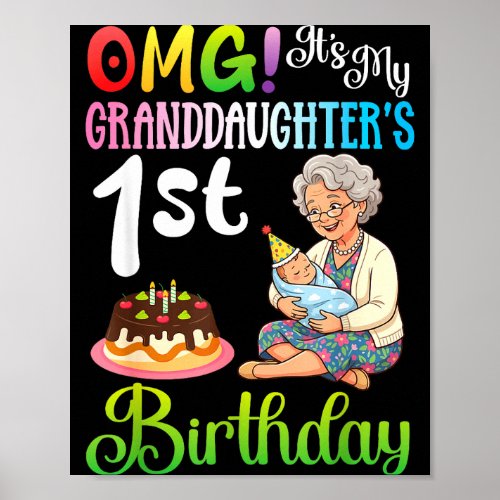 Cant keep calm granddaughters 1st birthday grandma poster