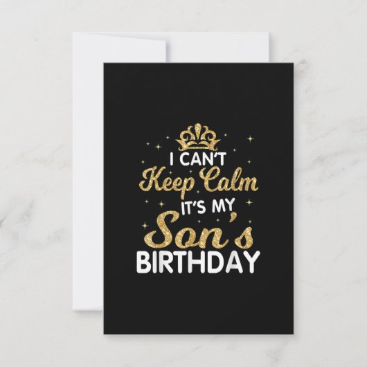 Cant Keep Calm Its My Son Birthday Gift For Son (Front)