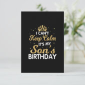 Cant Keep Calm Its My Son Birthday Gift For Son (Standing Front)