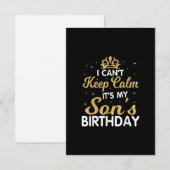 Cant Keep Calm Its My Son Birthday Gift For Son (Front/Back)