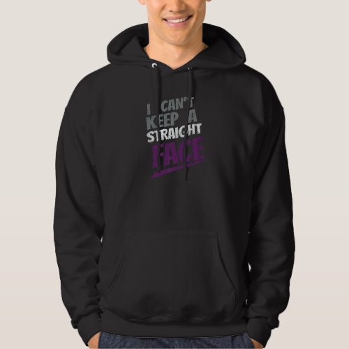 Cant Keep Straight Face Asexual Pride Lgbtq Ace Pa Hoodie
