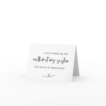 Can't Marry My Mr. Without My Sister | Bridesmaid