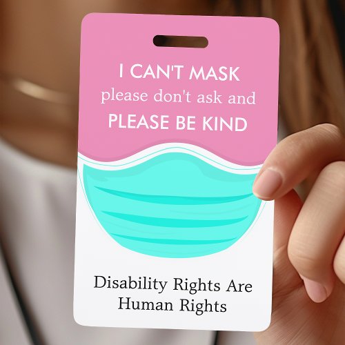 Cant Mask Dont Ask Badge