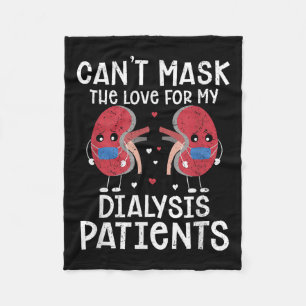 Cant Mask The Love Dialysis Tech Fleece Blanket