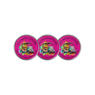 CAN'T MISS THESE HOT PINK PERSONALIZED GOLF BALL MARKER