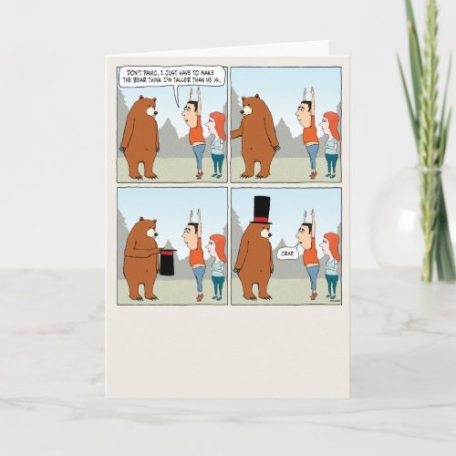 Cant Outsmart a Bear Funny Birthday Card
