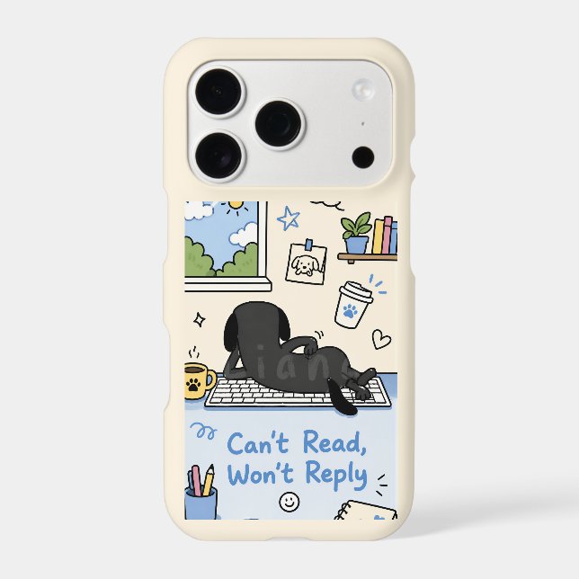 Can't Read, Won't Reply iPhone Case (Back)
