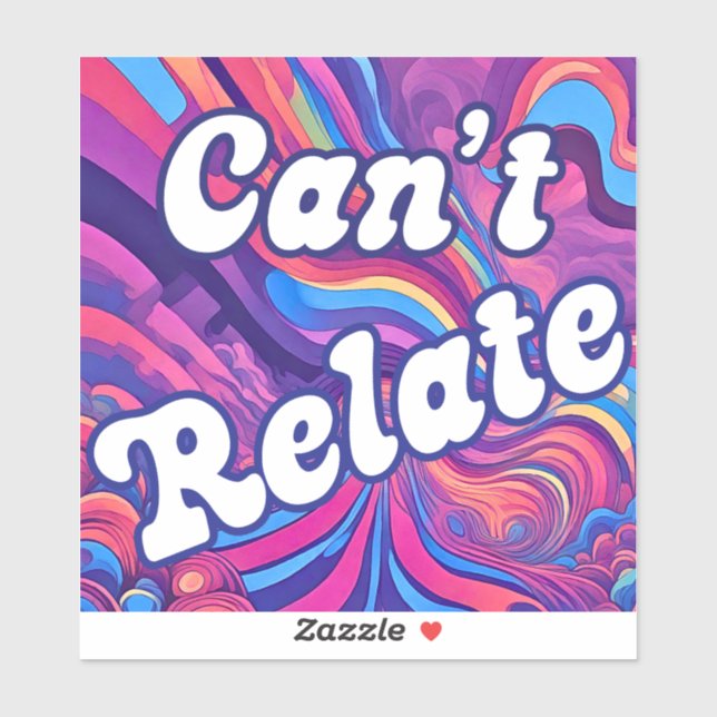 Cant Relate Pink Colors Sticker (Sheet)