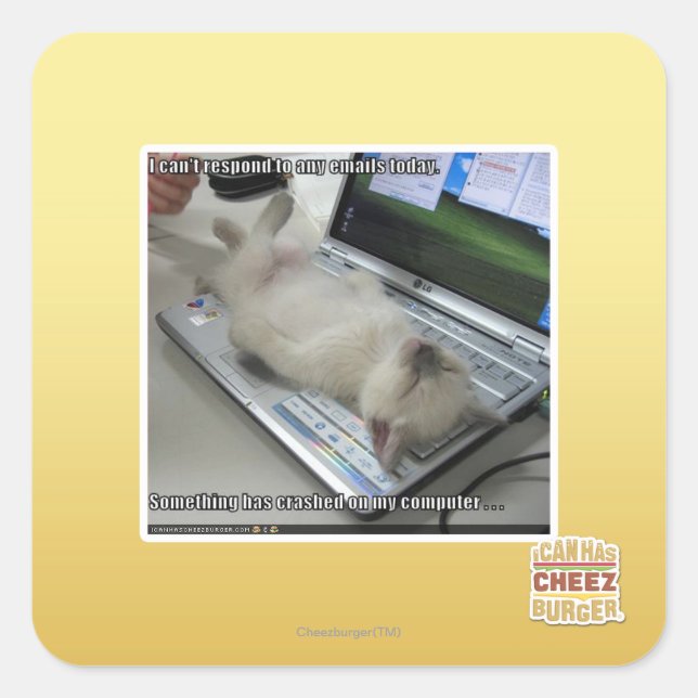 Can't respond square sticker (Front)