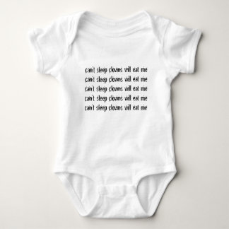 can't sleep clowns will eat me baby bodysuit