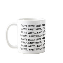 Can't Sleep, Must Write Coffee Mug