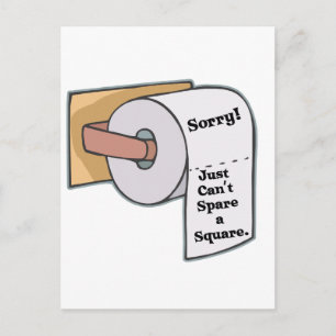 Can't Spare A Square Postcard