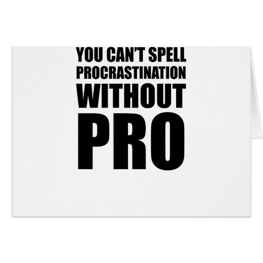Can't Spell Procrastination Cards (Front Horizontal)