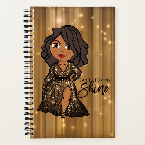 Cant Stop My Shine Personalized Half Letter Notebook