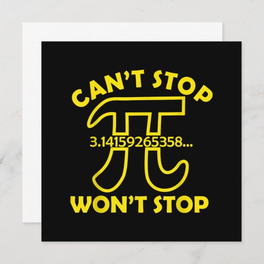 Can't Stop Pi Won't Stop Math School (Front/Back)