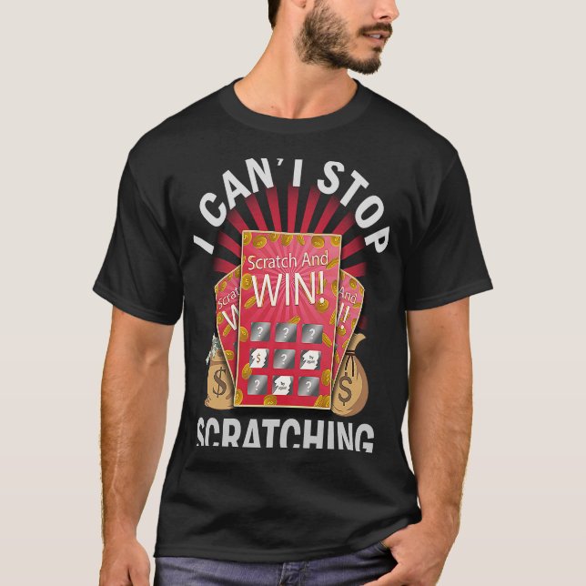 Can't Stop Scratching Men Women Scratch Off T-Shirt (Front)