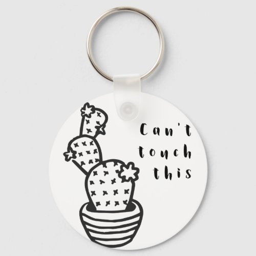 Cant Touch Cactus Keychain