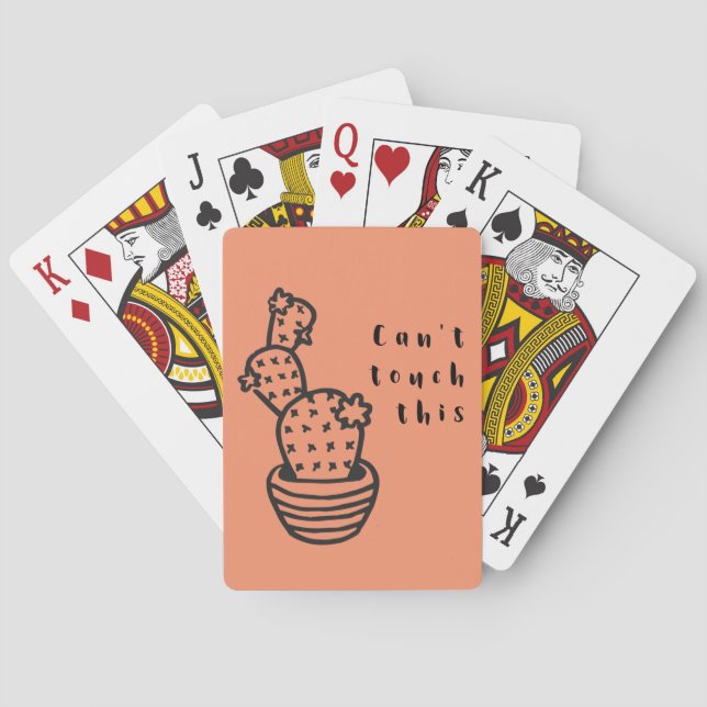 Cant Touch Cactus Poker Cards (Back)