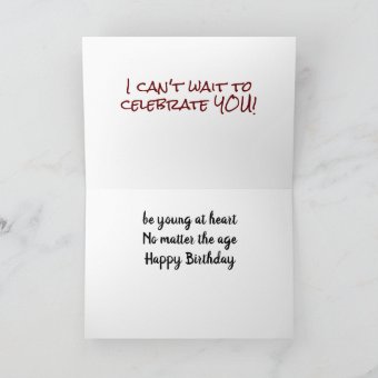 CAN'T WAIT TO *CELEBRATE YOU* LOVE BIRTHDAY CARD | Zazzle