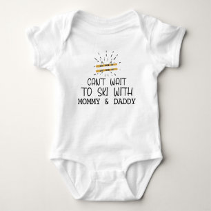 Can't Wait to Ski - Skiing Baby Bodysuit