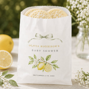 Can't Wait to Squeeze You Lemon Baby Shower Favor Bag