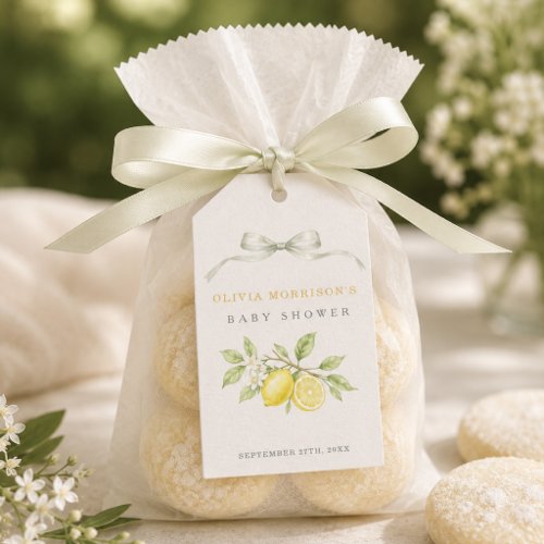Can't Wait to Squeeze You Lemon Baby Shower Favor Gift Tags