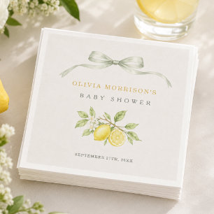Can't Wait to Squeeze You Lemon Baby Shower Napkins