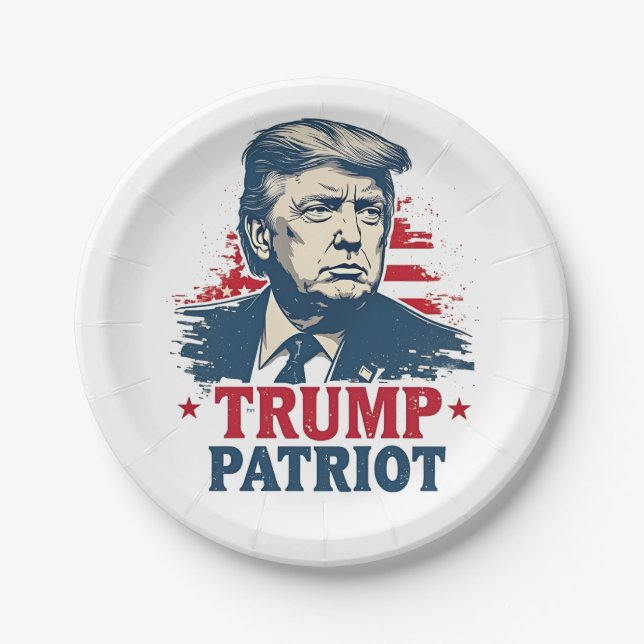 Can't Wait Until This Nightmare Ends Trump 2025 Paper Plates (Front)