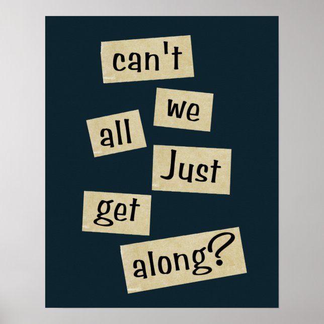 Can't We All Just Get Along? Poster (Front)