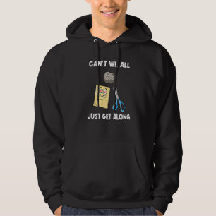 Can't We All Just Get Along Rock Paper Scissors Hoodie
