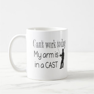 Can't work Fishing Humor Coffee Mug