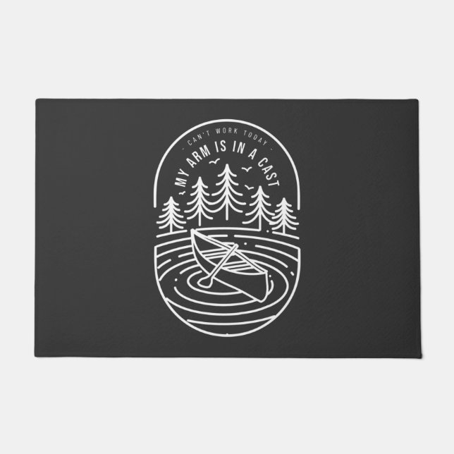 Can't Work Today My Arm Is In A Cast Doormat (Front)