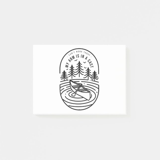 Can't Work Today My Arm Is In A Cast Post-it Notes (Front)